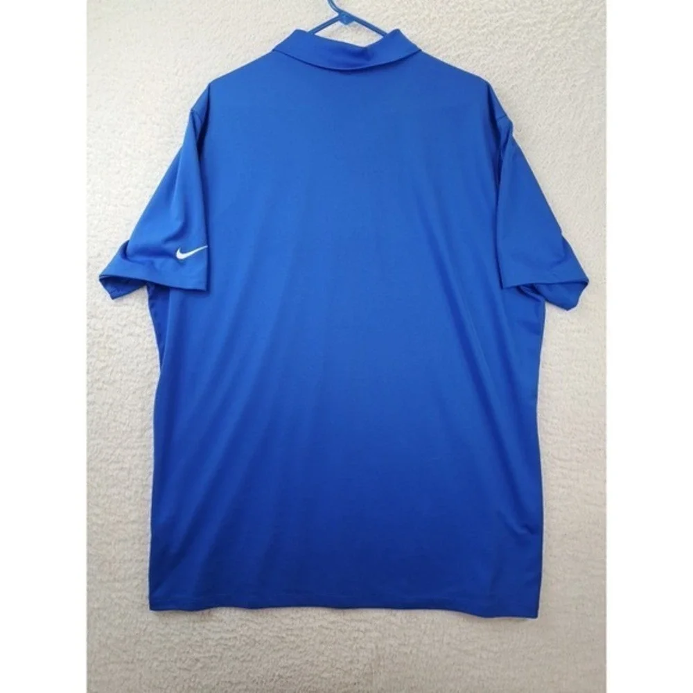 Nike Golf Dri Fit Polo Shirt Mens Size XXL Blue Swoosh